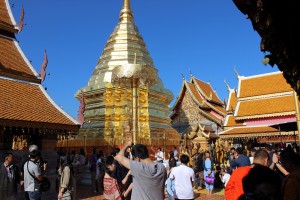 it glitters at the top of Doi Suthep