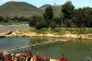 the Nam Khan River joins the Mekong at Luang Prabang